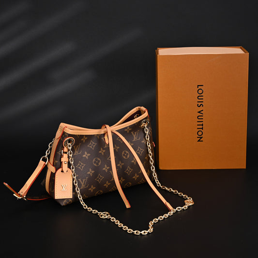 Louis Vuitton CarryAll BB Monogram Canvas Shoulder Bag – Classic Brown (M13014)